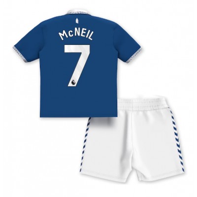 Otroški Nogometni dresi Everton Dwight McNeil #7 Domači 2023-24 Kratek Rokav (+ Kratke hlače)